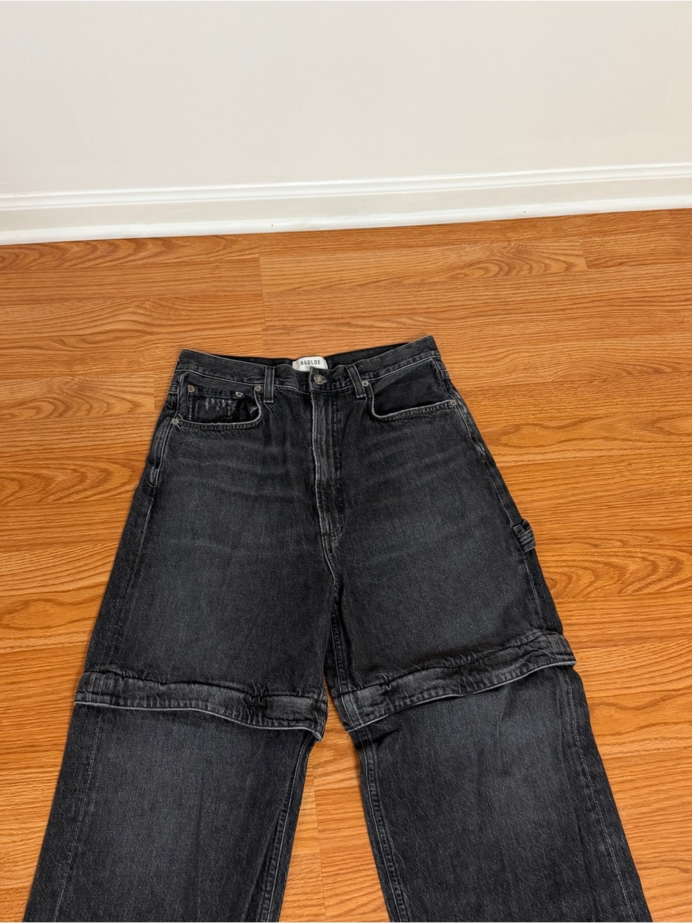 Agolde Risha Zip Utility Jeans In Sin Size 28 - Picture 4 of 11